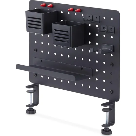 StarTech.com Clamp-On Pegboard 42x32cm, Sort, Skrivebordsmonteret