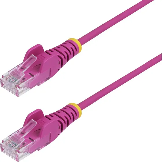 StarTech 2.5m Pink Slim CAT6 Ethernet Kabel, Snagless, 28AWG, LSZH