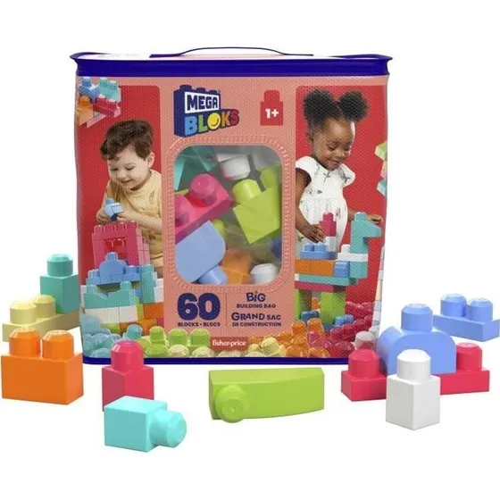 Mega Bloks - Medium Pink Taske 60 Klodser (12 måneder+)