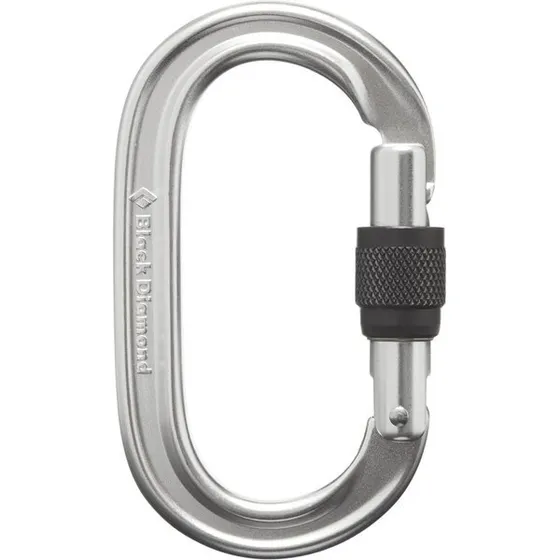 Black Diamond Oval Keylock Screwgate - Polished