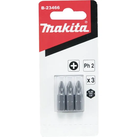 Makita Skruetrækkerbitsæt PZ1-PZ3, 3 stk, 25 mm