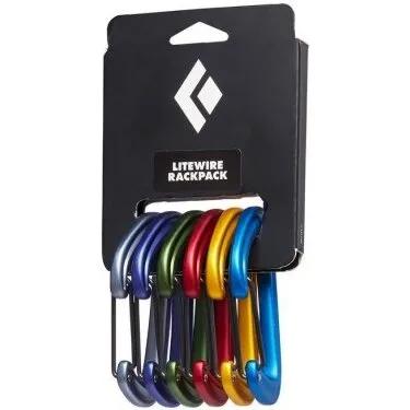 Black Diamond LiteWire MiniWire 6-pak karabinhager, sort