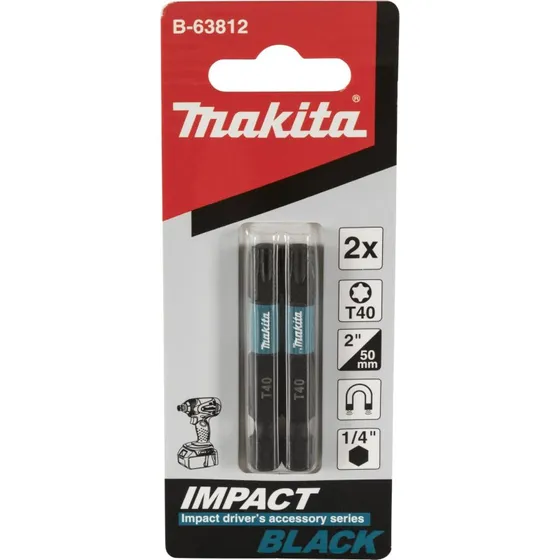 Makita Impact Black Stødskruetrækkerbit T40, 2 stk