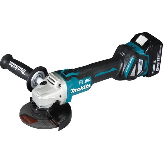 Makita DGA513RTJ Vinkelsliber 18 V 125 mm med 2 batterier