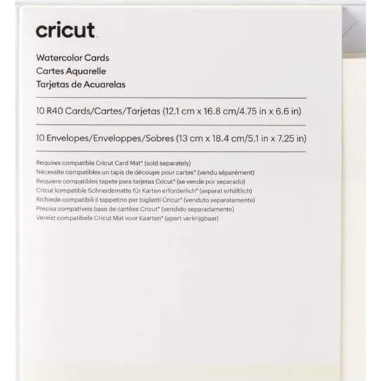 Cricut Watercolor Cards Elfenben 10 stk