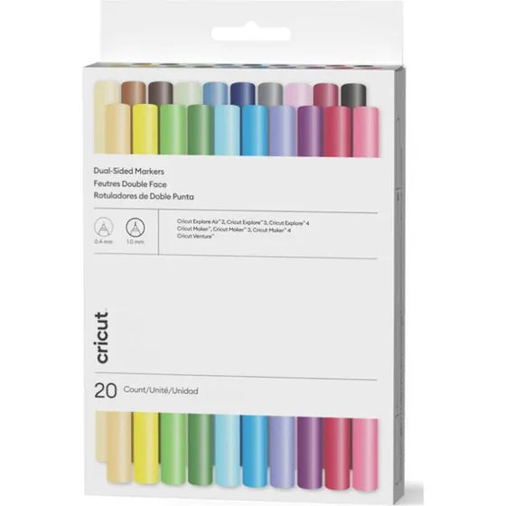 Cricut Ultimate Dobbeltspids-markør Assorteret (20 stk)