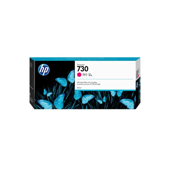 HP 730 Magenta Blæk P2V69A - 300 ml