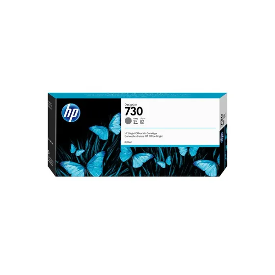 HP 730 Grå Blæk P2V72A, 300 ml