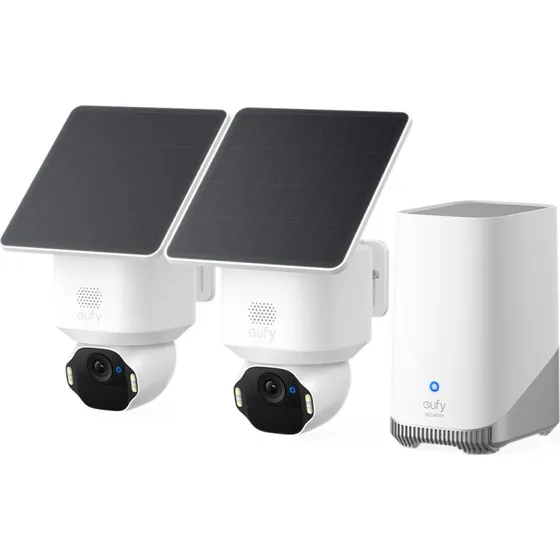 Eufy SoloCam E42 4K Trådløs Udendørs Overvågning med Solar Panel (2 stk)