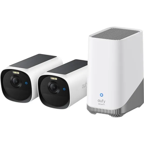 Eufy eufyCam E40 2-kamera sæt med HomeBase S380 (udendørs, 2K, trådløs)