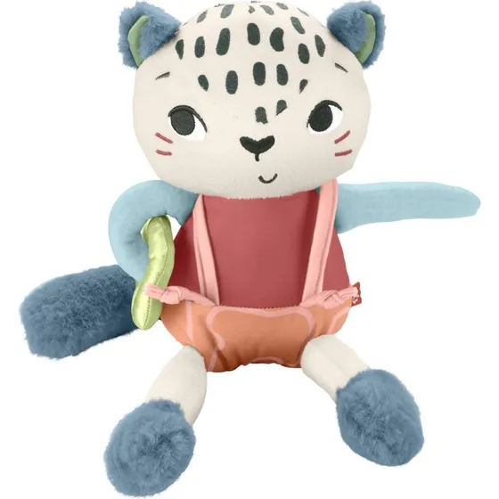 Fisher-Price Spotting Fun Sneleopard – Sensorisk tøjdyr med genbrugt stof