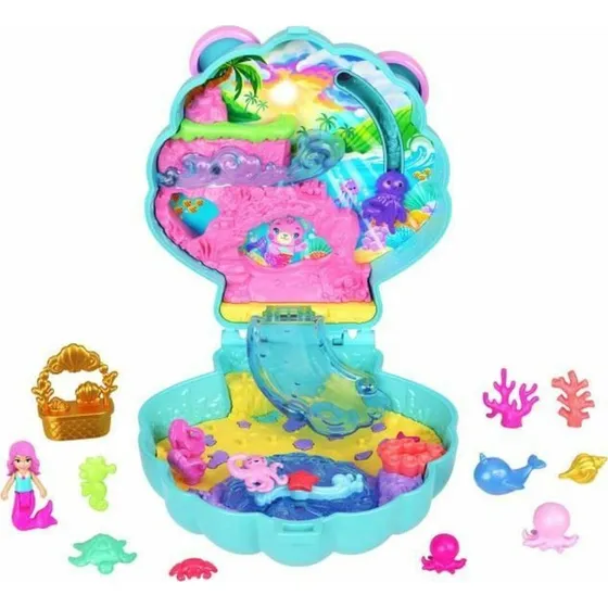 Polly Pocket Glitter Island Playset med 11 dele