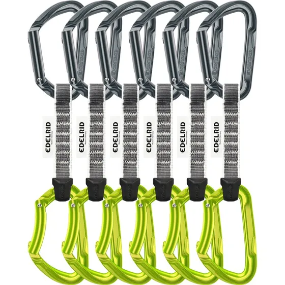 Edelrid Pure Wire 10 cm 6-pak quickdraws - Slate/Oasis
