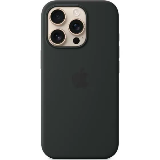 Apple iPhone 16 Pro Silikonecover Sort med MagSafe