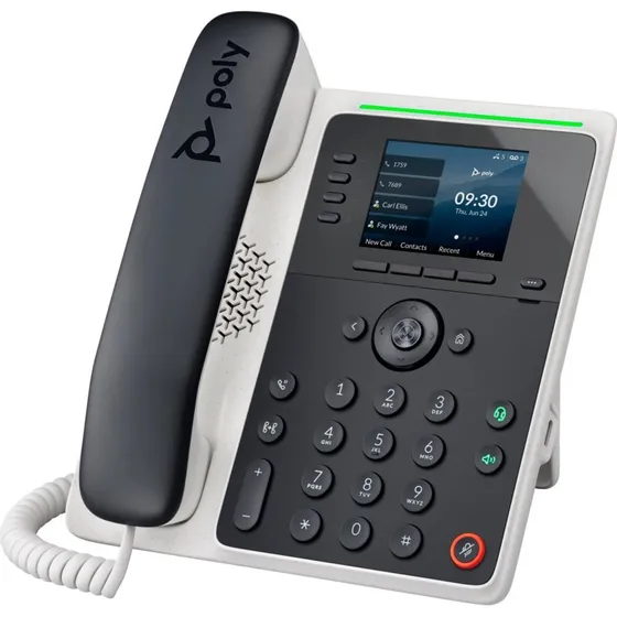Poly Edge E220 VoIP-telefon, 16 linjer, midnatsblå/hvid