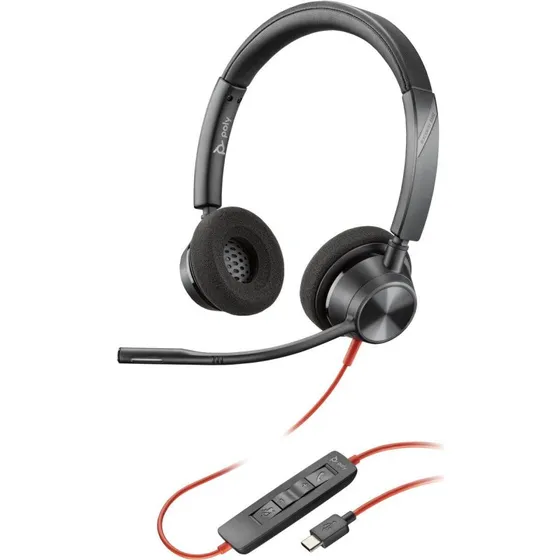 HP Poly Blackwire 3320 Hovedtelefoner Sort USB-C