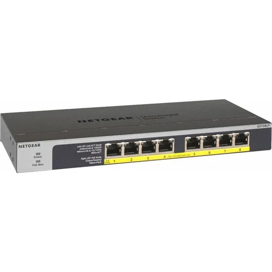 Netgear GS108LP-100EUS 8-Port PoE+ Switch med 60W