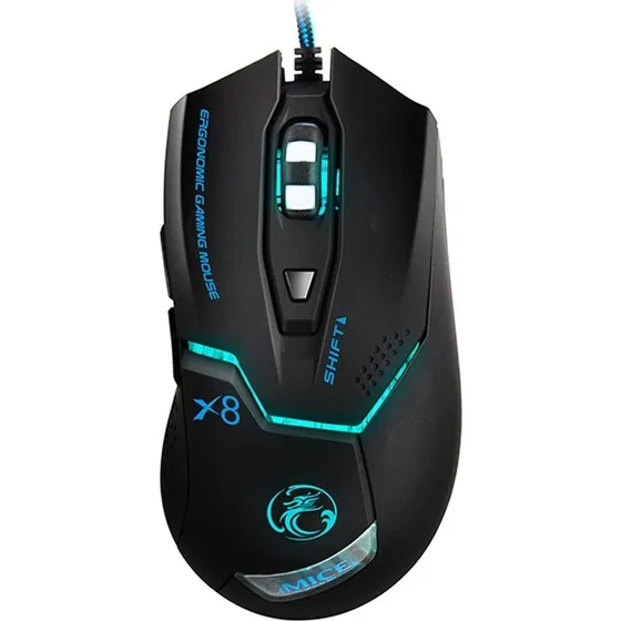 iMICE Gaming Mus X8 – Ergonomisk, Justerbar DPI, Perfekt til Spil og Daglig Brug