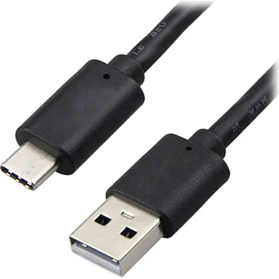 USB til USB-C Kabel 1 m Sort