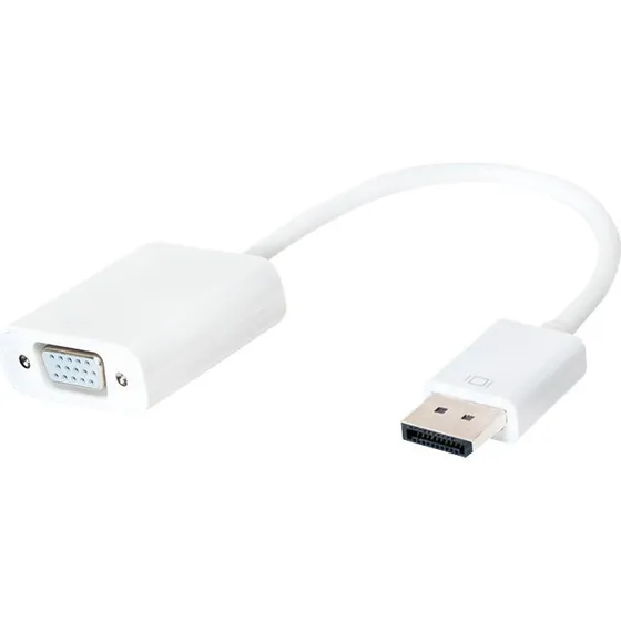 DisplayPort til VGA Adapter – 18 cm, Dobbelt Afskærmning, Kobberindvendige Ledere