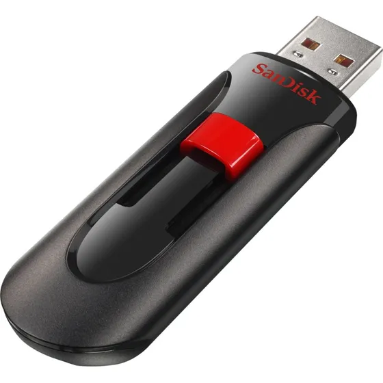 SanDisk Cruzer Glide 256GB USB 2.0, Sort/Rød