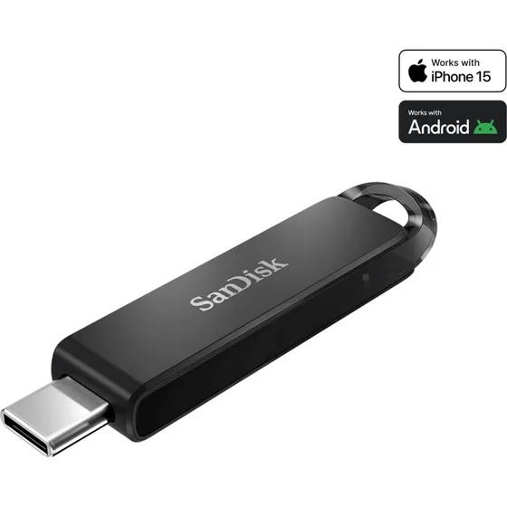 SanDisk Ultra 128GB USB-C USB-stick, sort