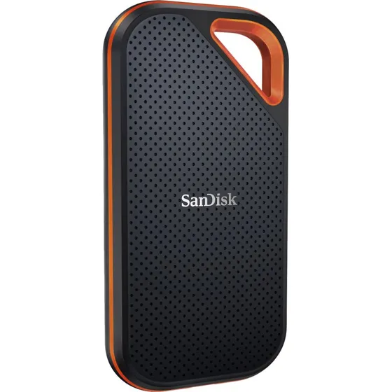 SanDisk Extreme PRO Portable SSD 2TB USB 3.2 Gen 2x2 Sort