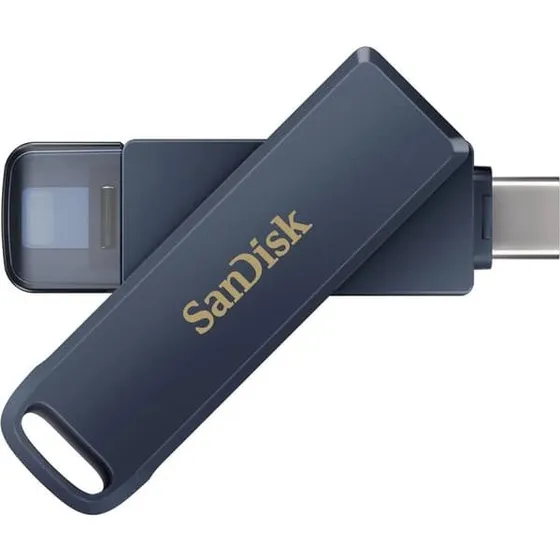 SanDisk Phone Drive 128GB USB-C/Lightning, Blå