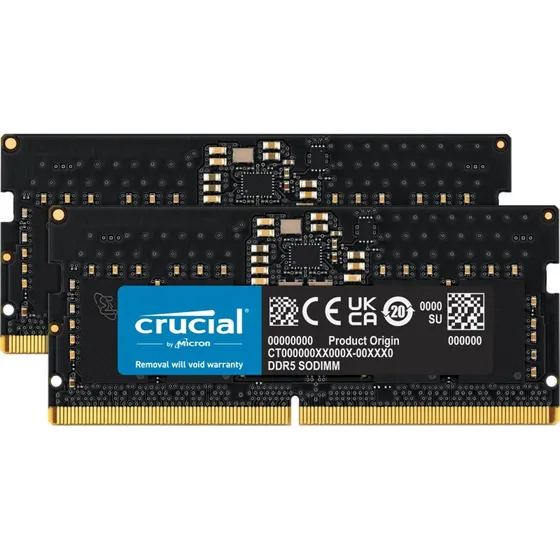 Crucial DDR5 16GB SODIMM 5600MHz CL46 Sort