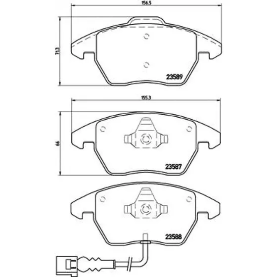 Brembo Bremseklodser P 85 075X for VW, Audi, Skoda