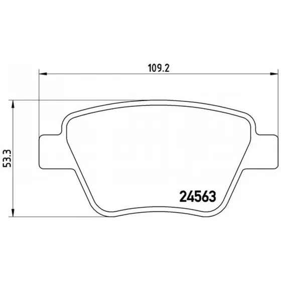 Brembo Bremseklodser P 85 114X, Xtra, bagaksel, 109x18x53 mm