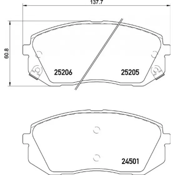Brembo Bremseklodser P 30 093 for Hyundai & Kia, Akselsæt