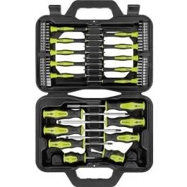 Goobay Skruetrækkersæt med 58 dele i robust etui