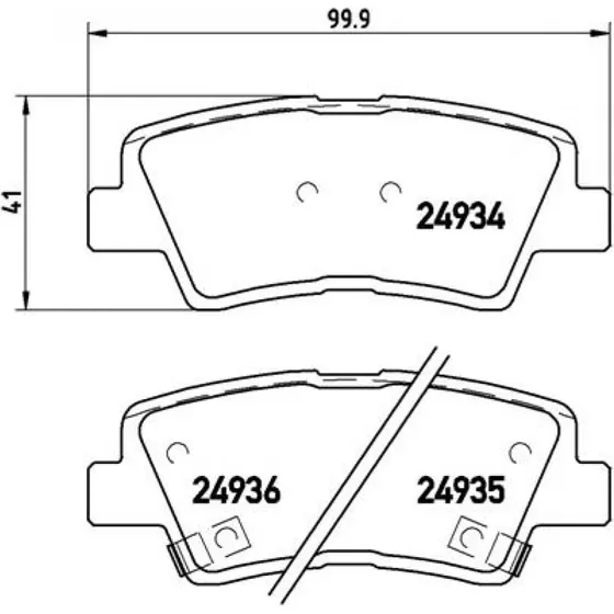 Brembo Bremseklodser P 30 047, Akselsæt, til Hyundai, Kia, Ssangyong