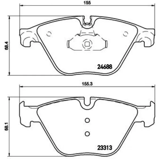 Brembo Bremseklodser P 06 074, Akselsæt, til BMW 5, 6-serie