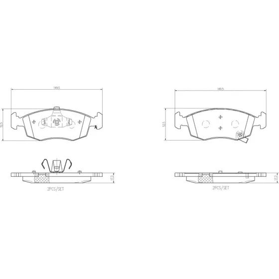 Brembo Bremseklodser P 11 031, 6001073454, 77366274, foraksel, Prime-serie