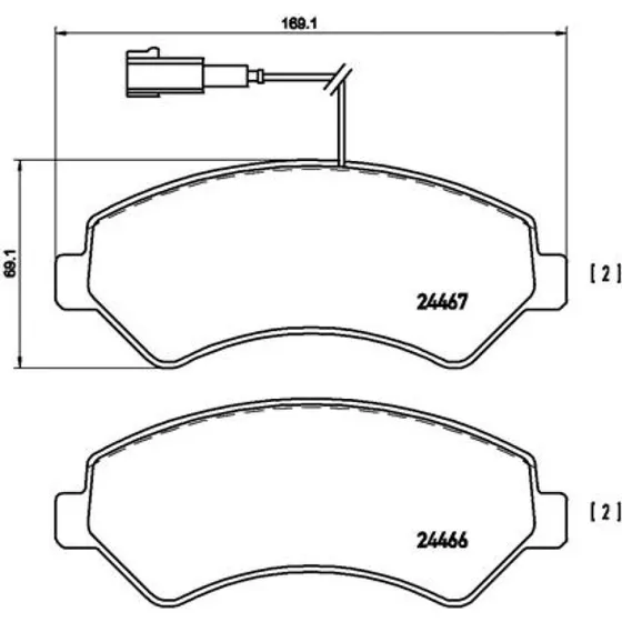 Brembo Bremseklodser P 23 136 for Ducato/Movano/Boxer