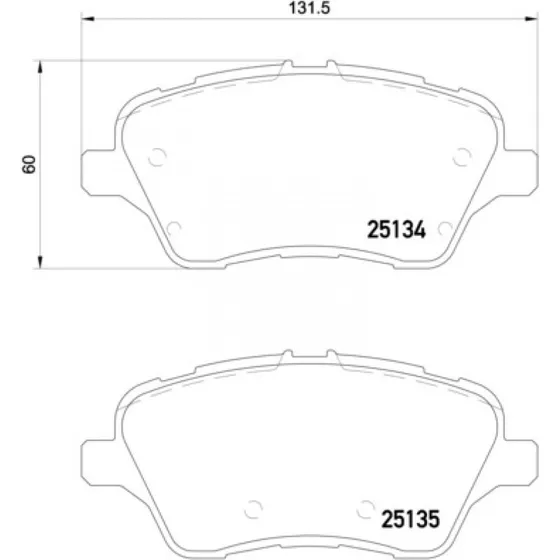 Brembo Bremseklodser P 24 151, Akselsæt, til Ford B-Max, Fiesta VI, Transit Courier