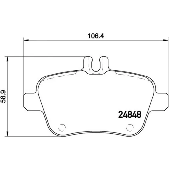 Brembo Bremseklodser P 50 091 for Mercedes-Benz (A-, B-, CLA-, GLA-, SLK-class)
