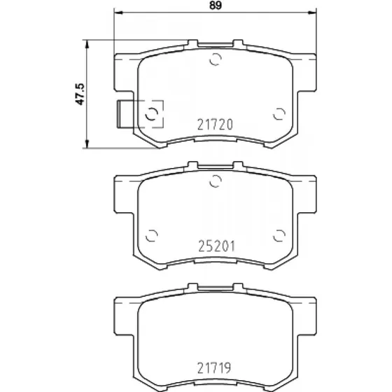 Brembo Bremseklodser P 79 027, 6000628642, 5580080J02, til FIAT, Honda, Suzuki