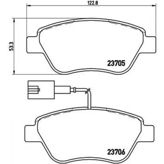 Brembo Bremseklodser P 23 141 for FIAT, PEUGEOT, CITROËN