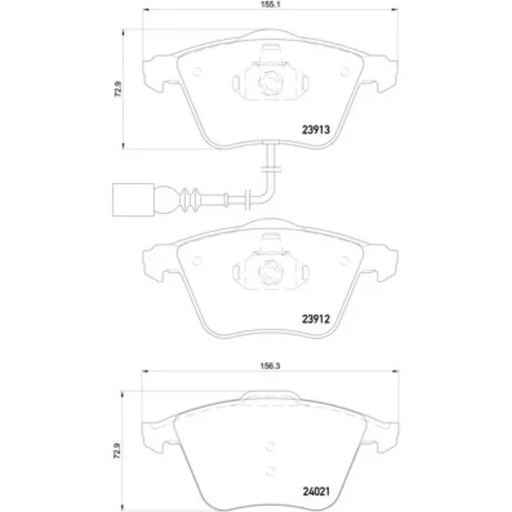 Brembo Bremseklodser P 85 129, Akselsæt, til VW, Audi, Seat
