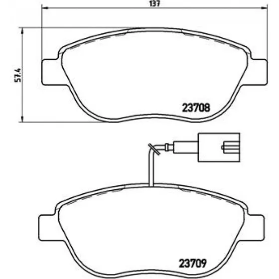 Brembo Bremseklodser P 23 137X for Opel, Fiat, Kia
