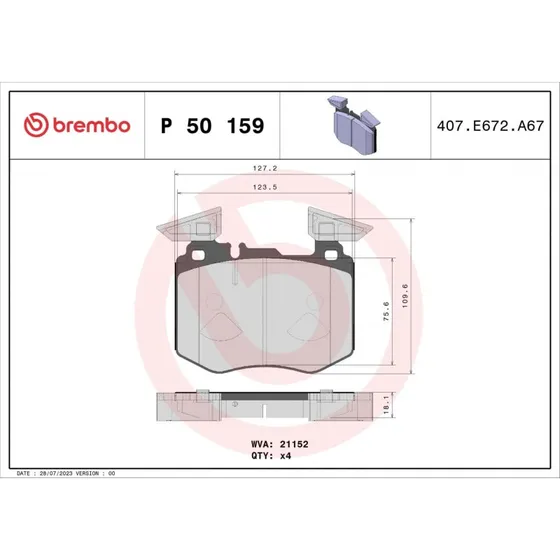 Brembo Bremseklodser P 50 159 til Mercedes-Benz GLC/GLC Coupe