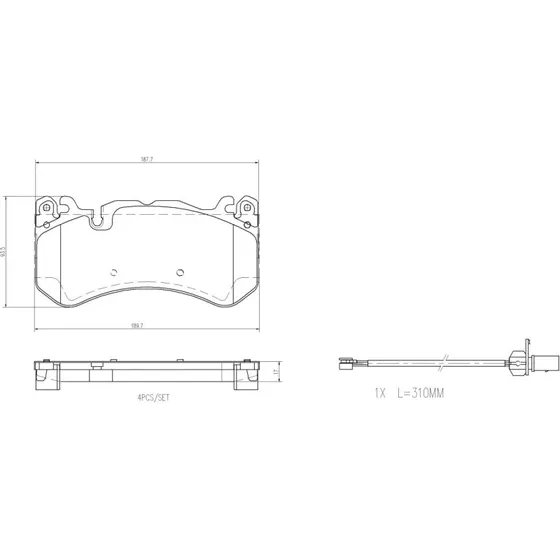 Brembo Bremseklodser P 50 164 for Mercedes-Benz