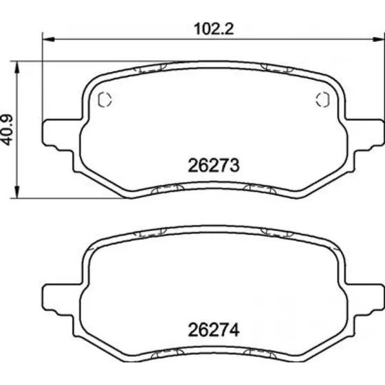 Brembo Bremseklodser P 24 237 til FORD Puma, bagaksel