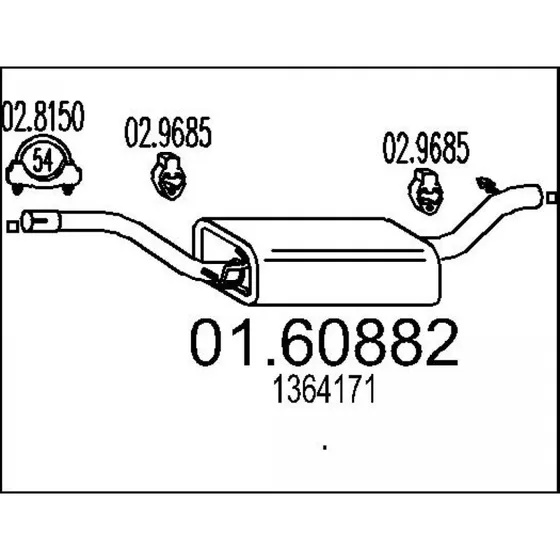 MTS Lyddæmper 01.60882 til FORD & VOLVO