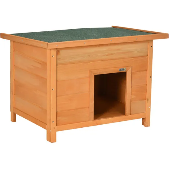 Uden mærke: Udendørs hundehus, gul 82 x 58 x 58 cm