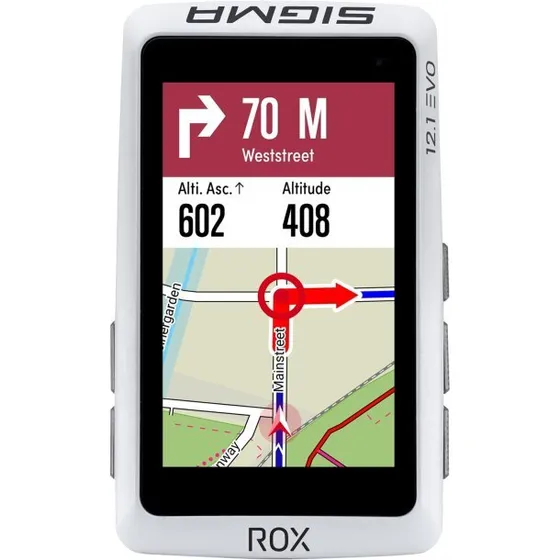Sigma ROX 12.1 EVO GPS cykelcomputer – sølv (Basic Kit)
