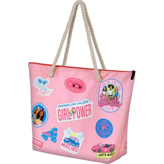 Barbie Malibu Strandtaske, Pink, 37 x 52 x 17 cm